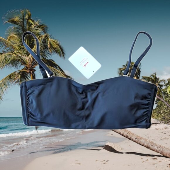 Andie Swim The Bora Bora Top Black Eco Nylon Size Small - Picture 4 of 10